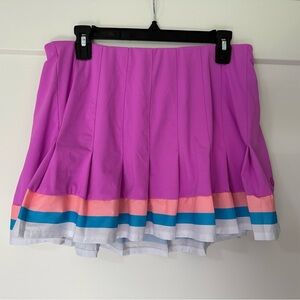 Lilly Pulitzer Pleated Skort with Multicolor Stripes